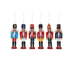 Soldats Casse-Noisette à Suspendre – Ensemble de 6, 15 cm