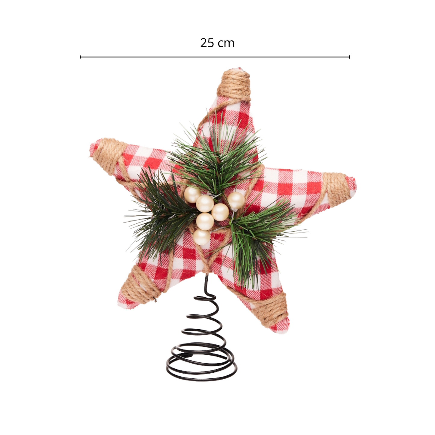 Étoile de Cime de Sapin de Noël – 25 cm